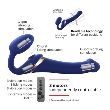 Strap-On-Me MULTI ORGASM VIBRATING BENDABLE STRAP-ONMULTI ORGASM VIBRATING BENDABLE STRAP-