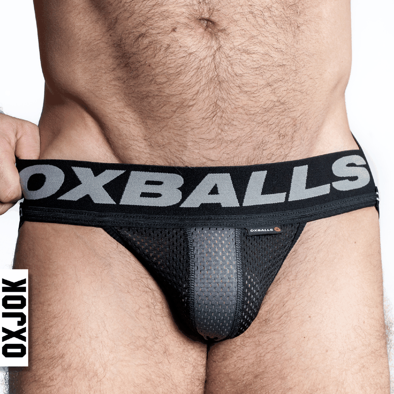 OXBALLS AIRMESH Swagger Jockstrap, TAR BLACKOXBALLS AIRMESH Swagger Jockstrap, TAR BLACK