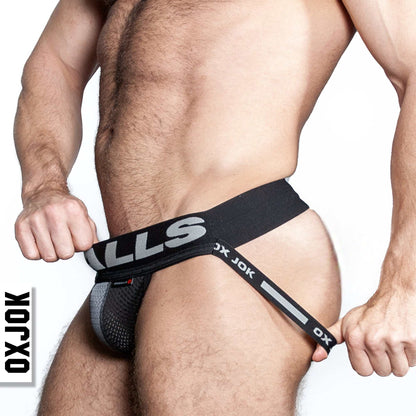 OXBALLS AIRMESH Swagger Jockstrap, TAR BLACKOXBALLS AIRMESH Swagger Jockstrap, TAR BLACK