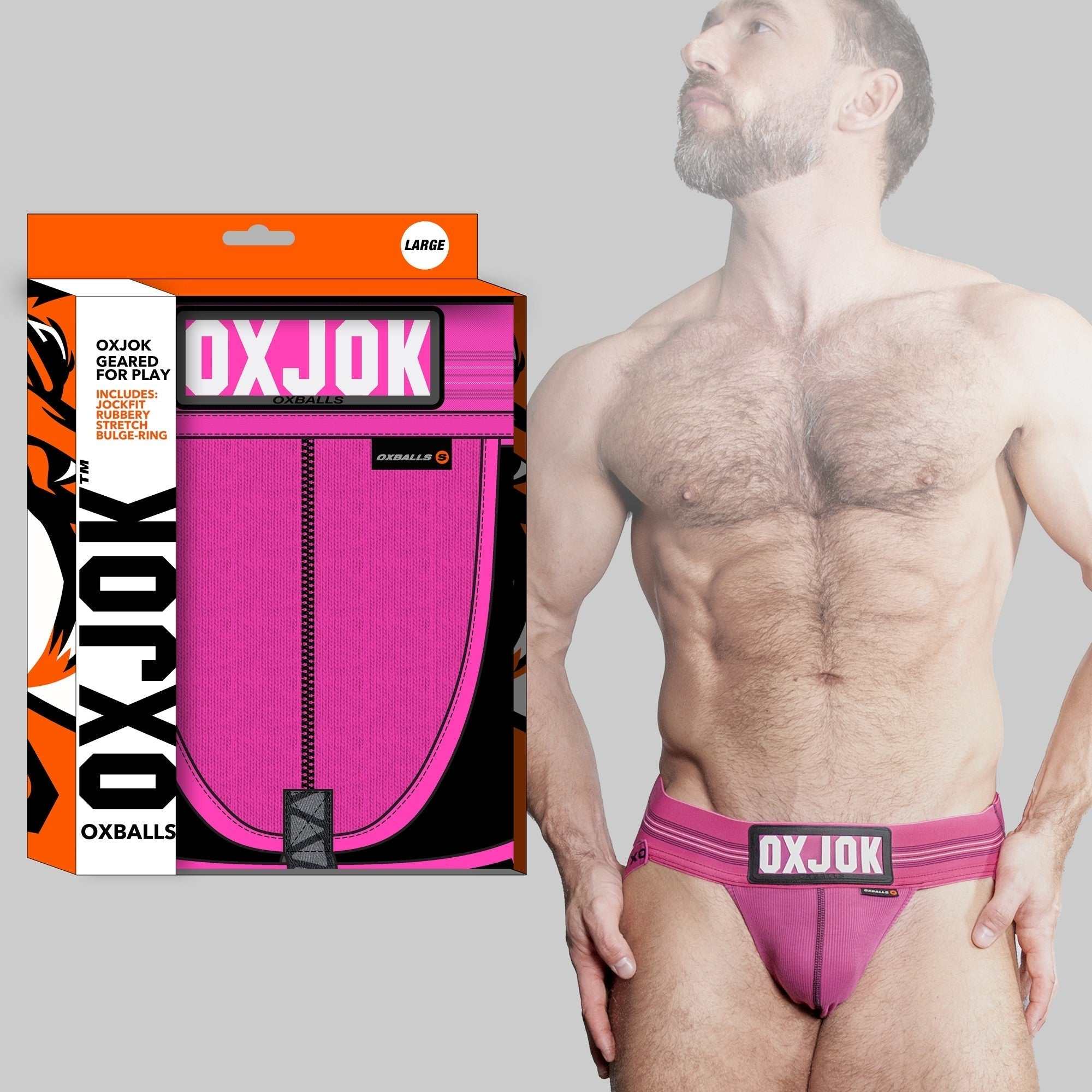 OXBALLS SLINGJOCK Upthrust Slider-Strap Jockstrap - PINK SKY Comfort