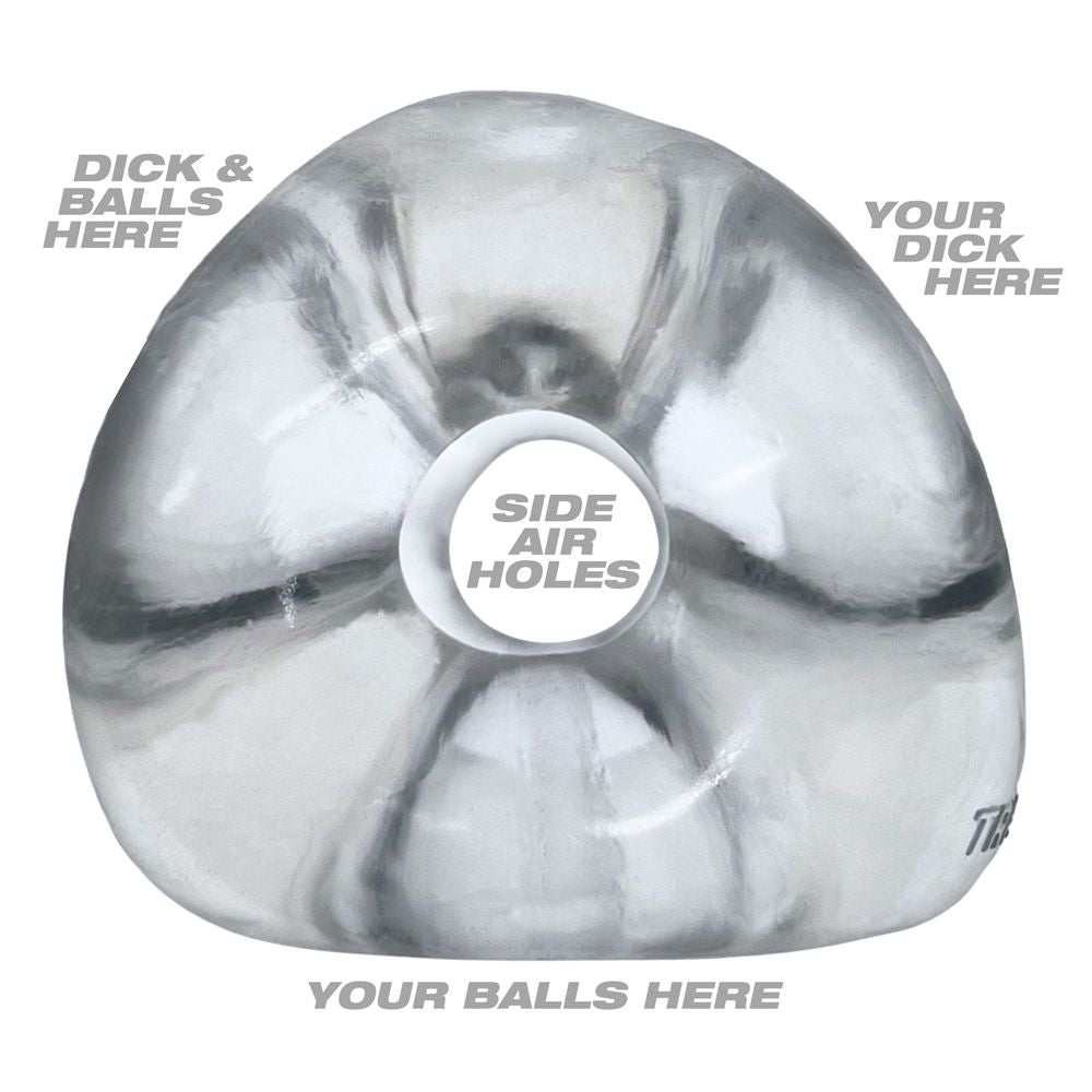 Oxballs TRI-SPORT XL Thicker 3-Ring Cocksling CLEAR Oxballs Extra Soft