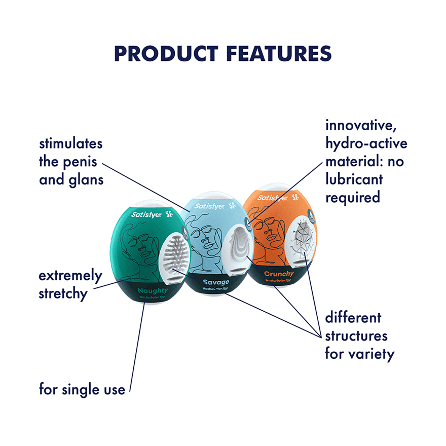 Satisfyer Masturbator Egg 3er SetSatisfyer Masturbator Egg 3er Set