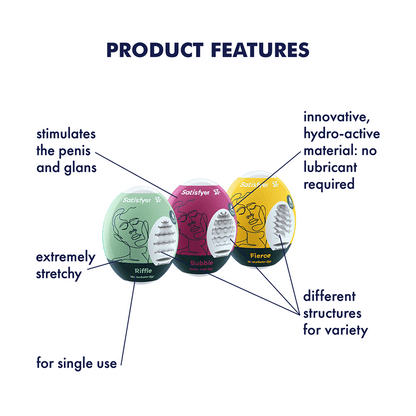 Satisfyer Masturbator Egg 3er SetSatisfyer Masturbator Egg 3er Set