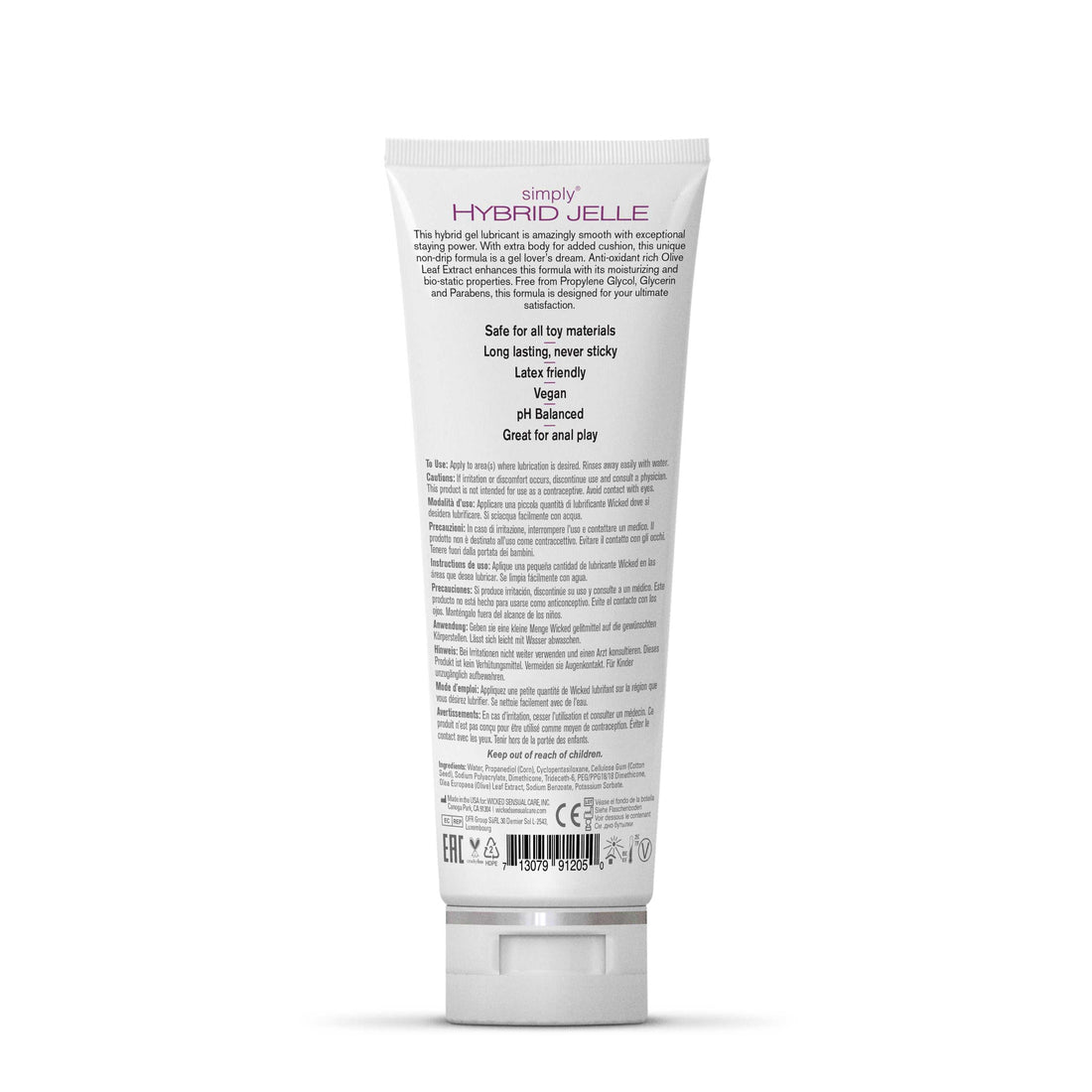 Wicked Simply Hybrid Jelle LubricantWicked Simply Hybrid Jelle Lubricant
