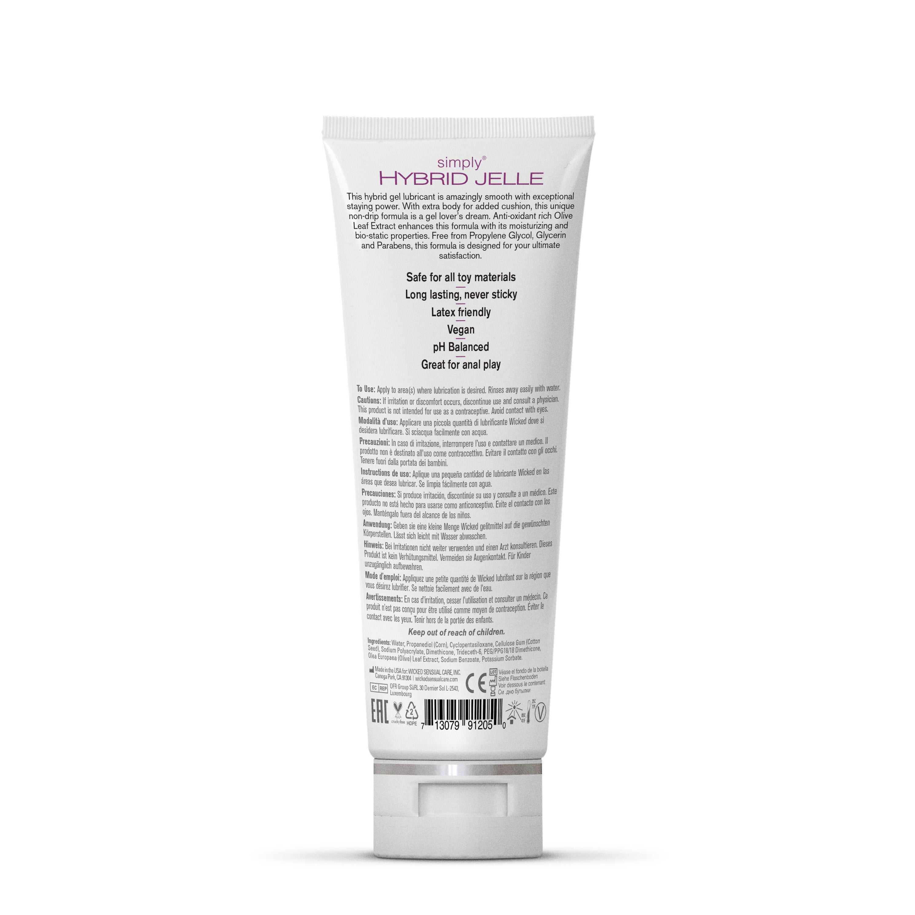Wicked Simply Hybrid Jelle LubricantWicked Simply Hybrid Jelle Lubricant