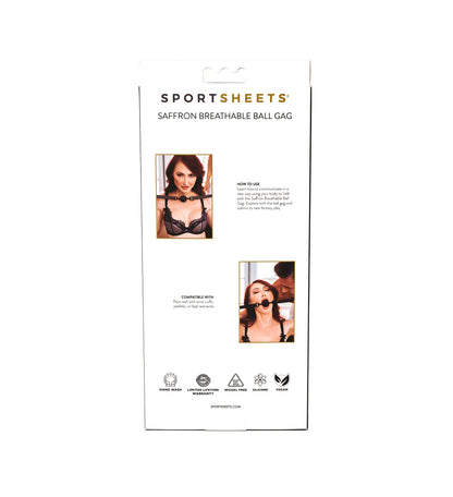 Sportsheets Saffron Breathable Ball GagSportsheets Saffron Breathable Ball Gag
