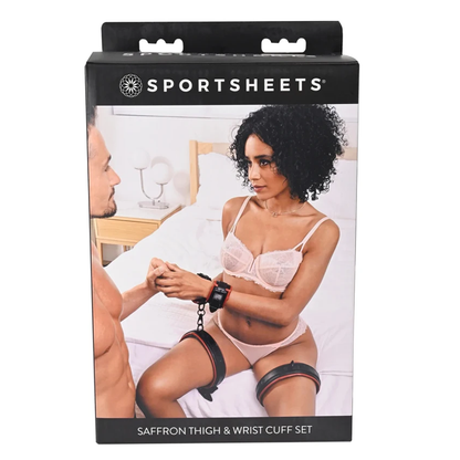 Sportsheets Saffron Thigh &amp; Wrist Cuff SetSportsheets Saffron Thigh &amp; Wrist Cuff Set