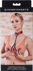 Sportsheets Saffron Collar with Nipple ClampsSportsheets Saffron Collar