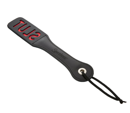 Sportsheets 12” Leather Slut Impression PaddleSportsheets 12” Leather Slut Impression Paddle