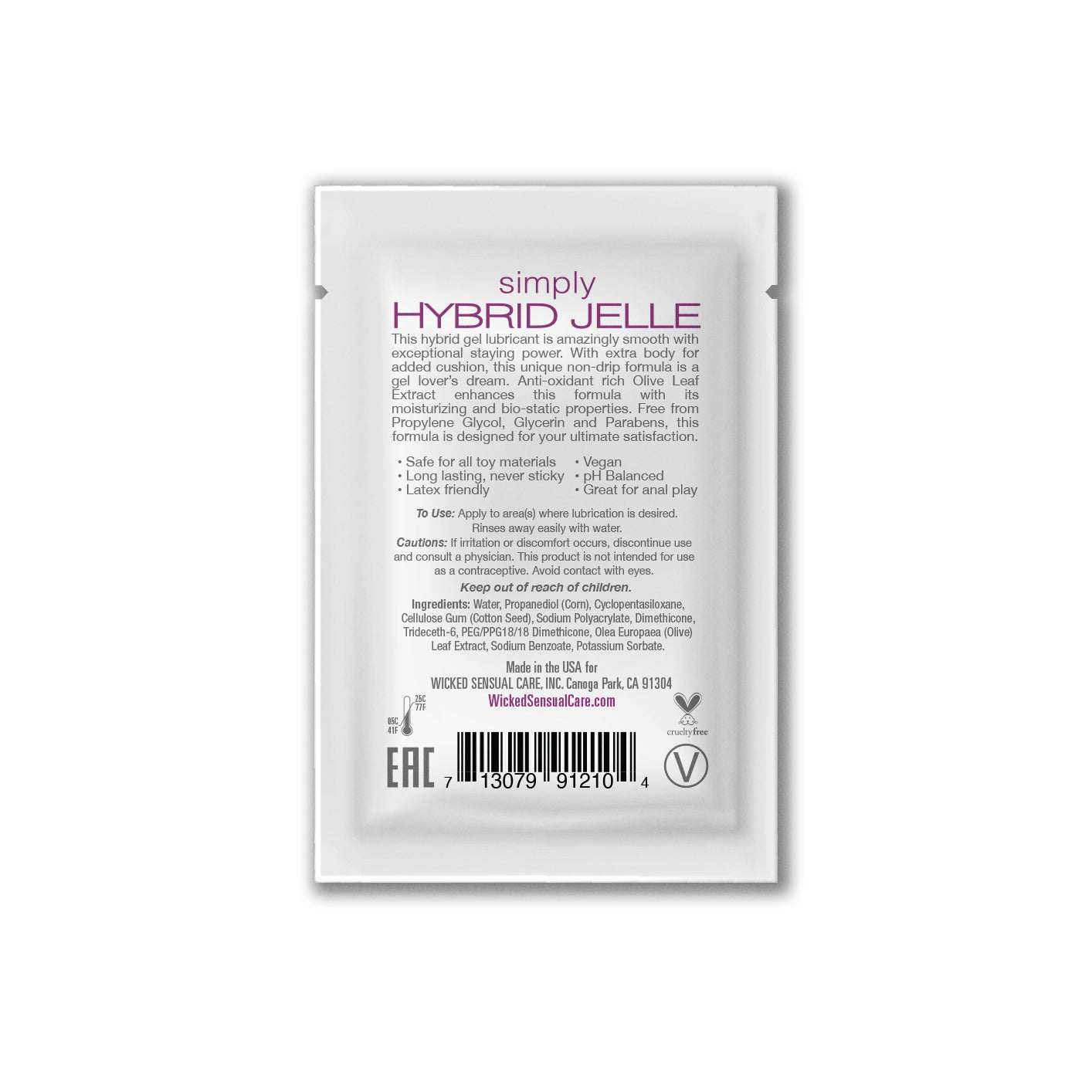 Wicked Simply Hybrid Jelle LubricantWicked Simply Hybrid Jelle Lubricant