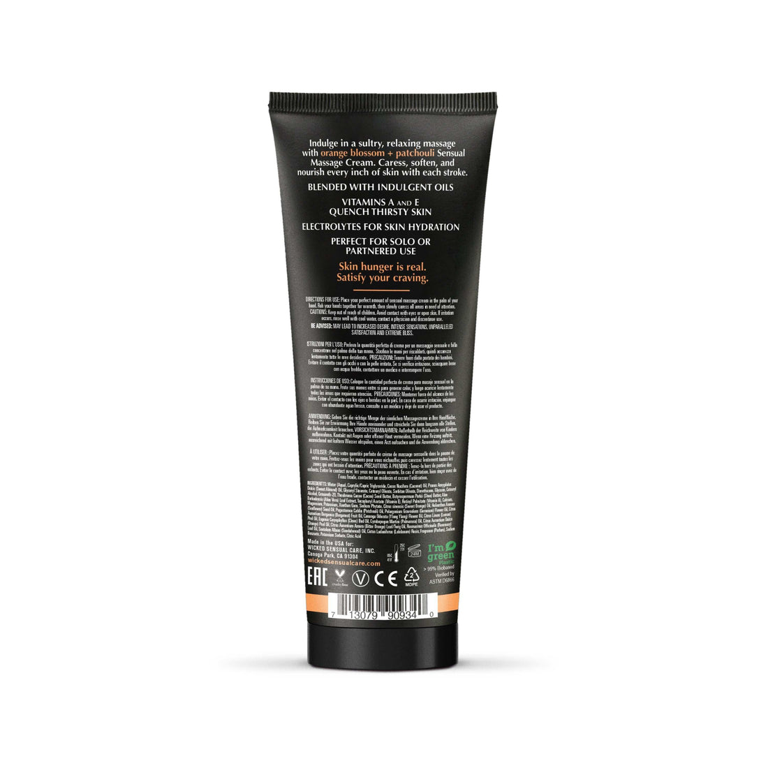Wicked Orange Blossom + Patchouli Massage CreamWicked Orange Blossom + Patchouli Massage Cream