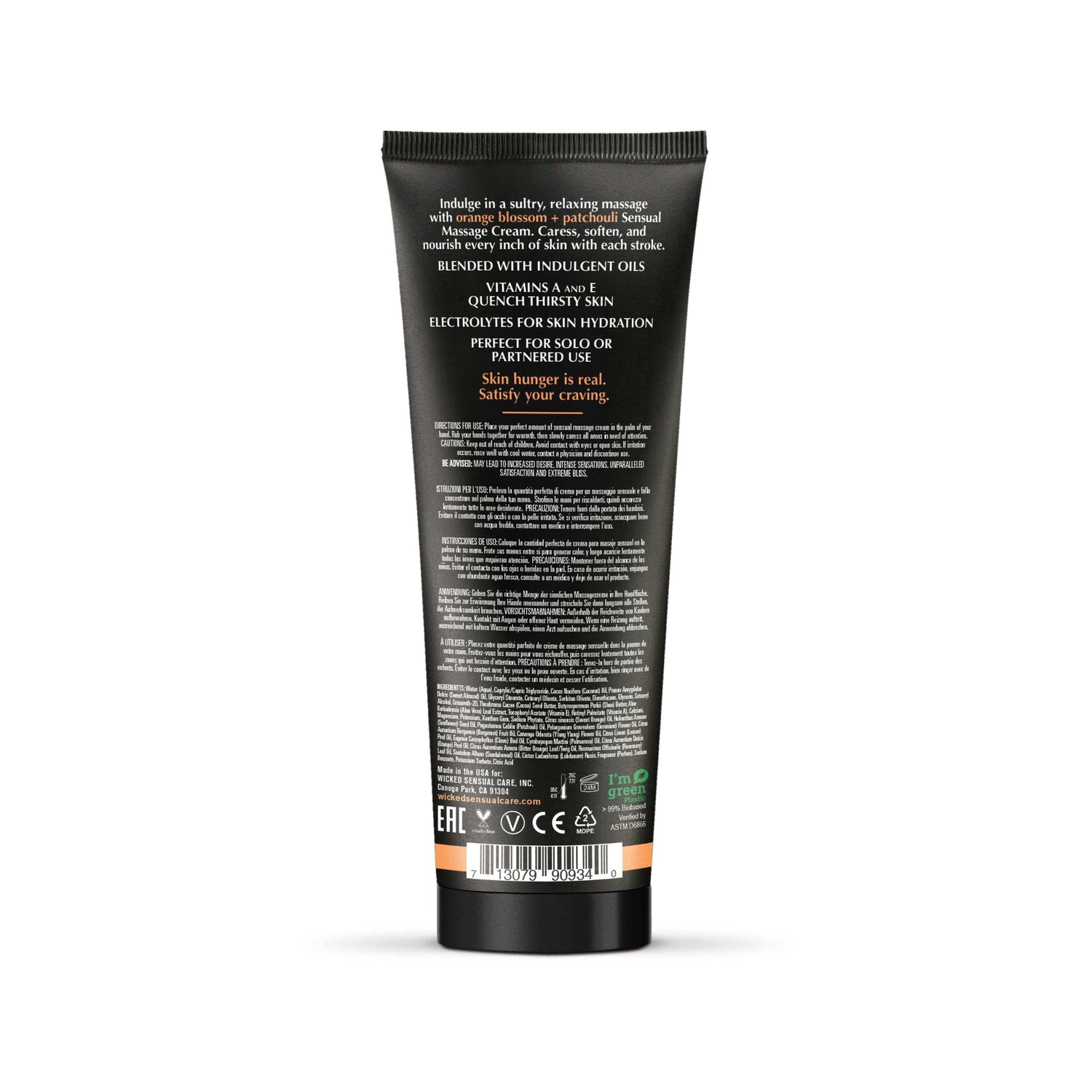 Wicked Orange Blossom + Patchouli Massage CreamWicked Orange Blossom + Patchouli Massage Cream