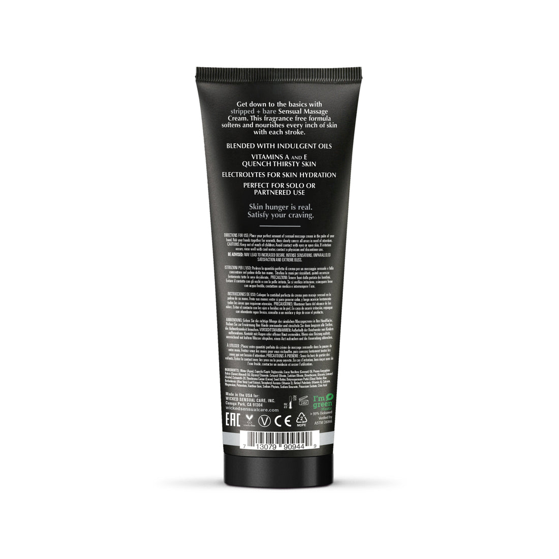 Wicked Stripped + Bare Massage CreamWicked Stripped + Bare Massage Cream