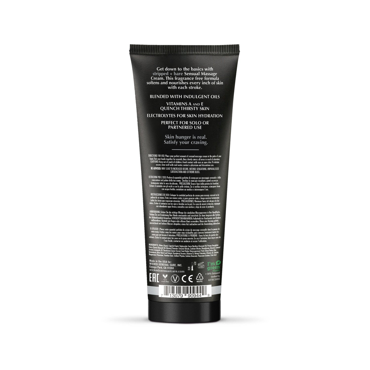 Wicked Stripped + Bare Massage CreamWicked Stripped + Bare Massage Cream