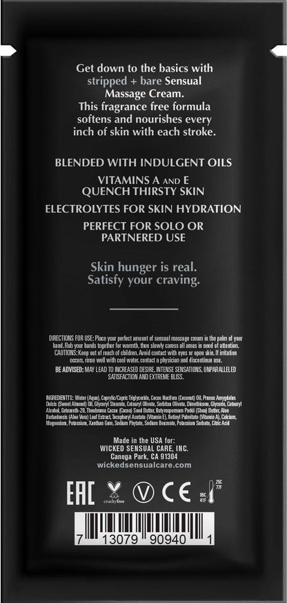 Wicked Stripped + Bare Massage CreamWicked Stripped + Bare Massage Cream