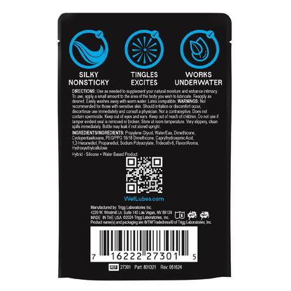 Wet Tingling Lubricant (Hybrid Silicone + Water Based)Wet Tingling Lubricant (Hybrid Silicone + Water Based)